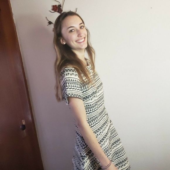 Banana Republic Cotton Poly Off White Geometric A-line Dress Size 10 - Picture 4 of 10